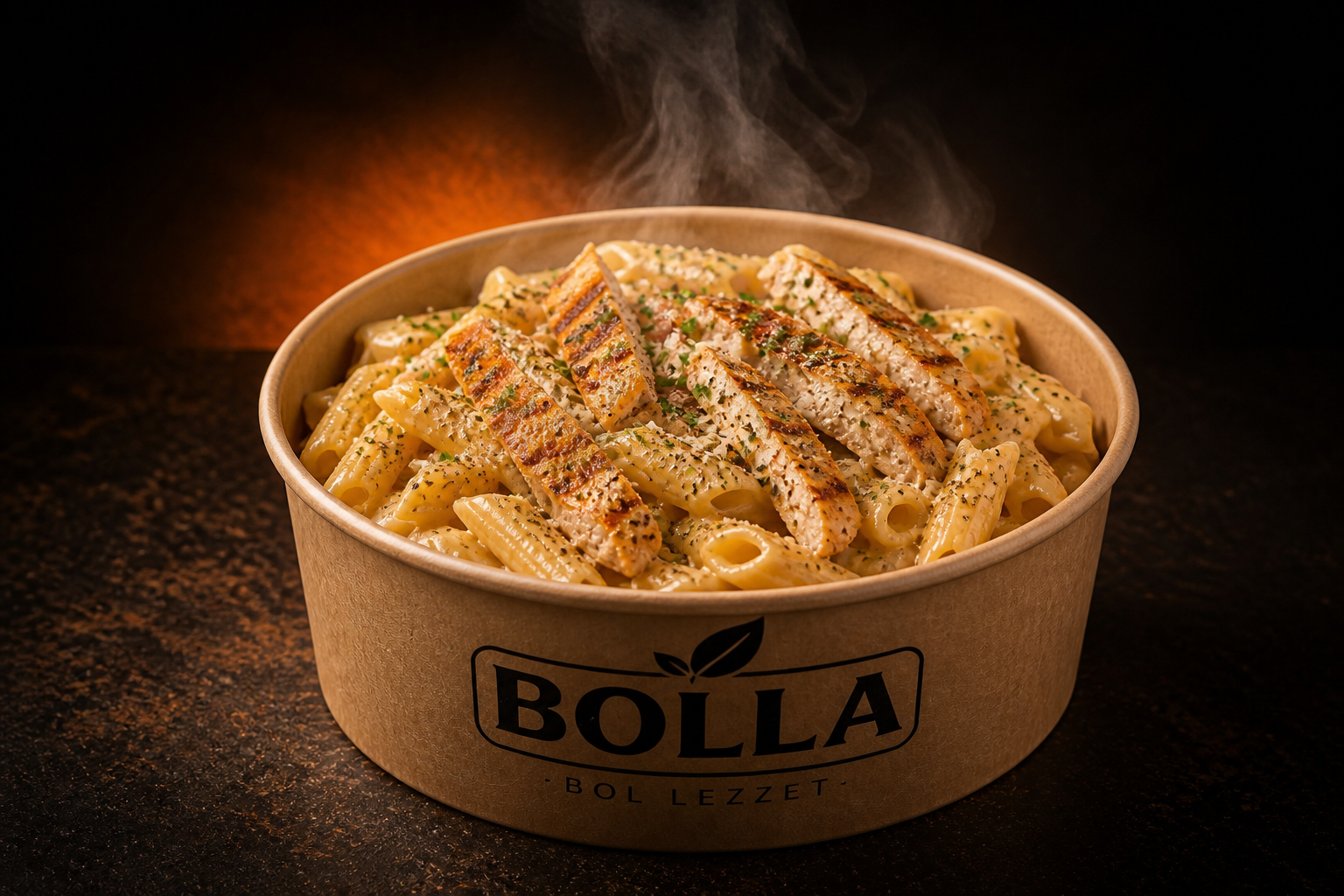 BOLLA kraft bowl — Mac & Cheese imza sunum
